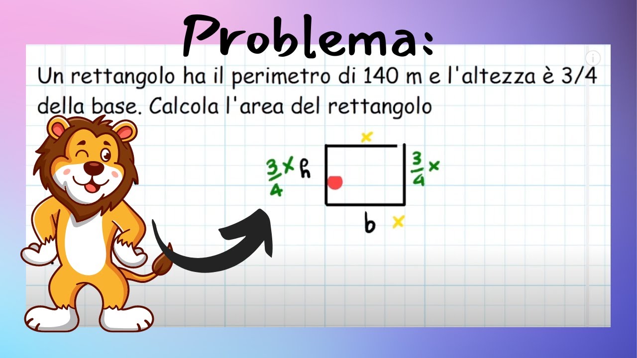 Problema rettangolo: perimetro e frazione || terza media