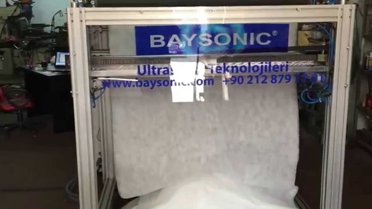 Ultrasonik Kaynaklı lineer SistemTam Otomatik Yastık Kılıfı Makinesi İki Bant