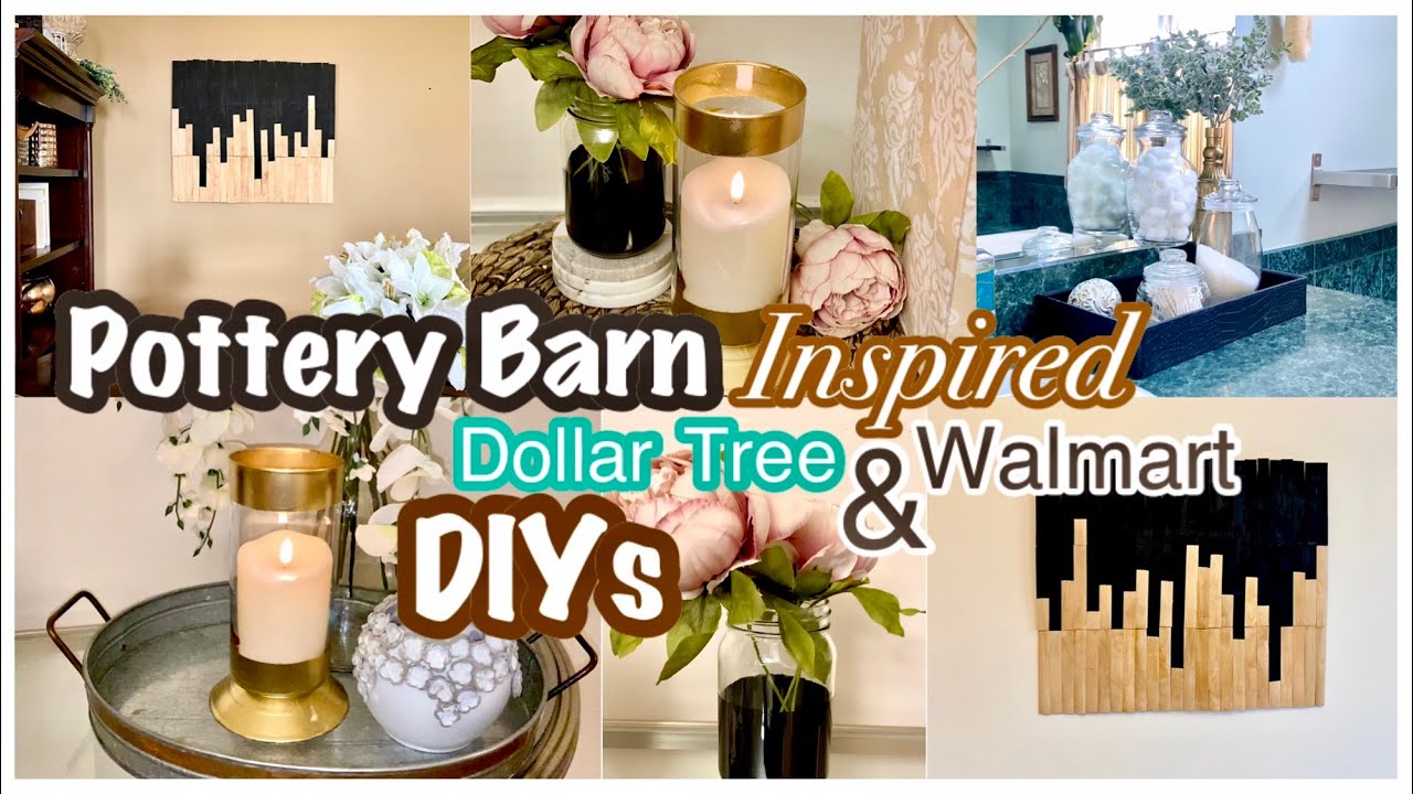 POTTERY BARN Inspired DIYS // DOLLAR Tree Walmart DIY DECOR