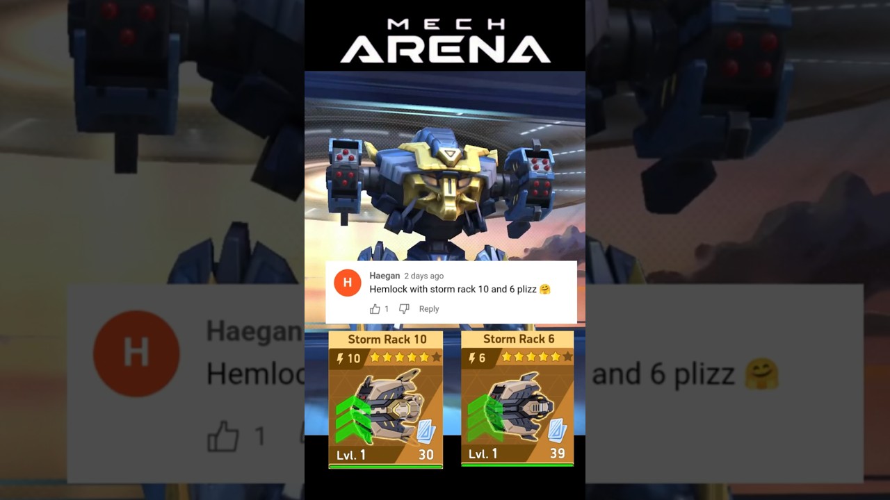 🔥 HEMLOCK + STORM RACK 10 & 6 is UNSTOPPABLE! 😱 | Mech Arena Edit. @Titan_Arena_X
