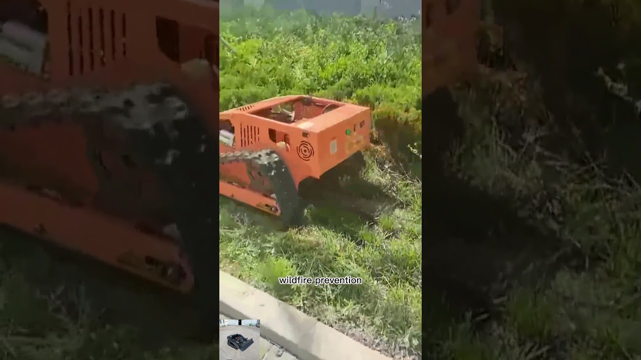 cutting width 800mm 200 meters long distance control battery operated RC mowing robot