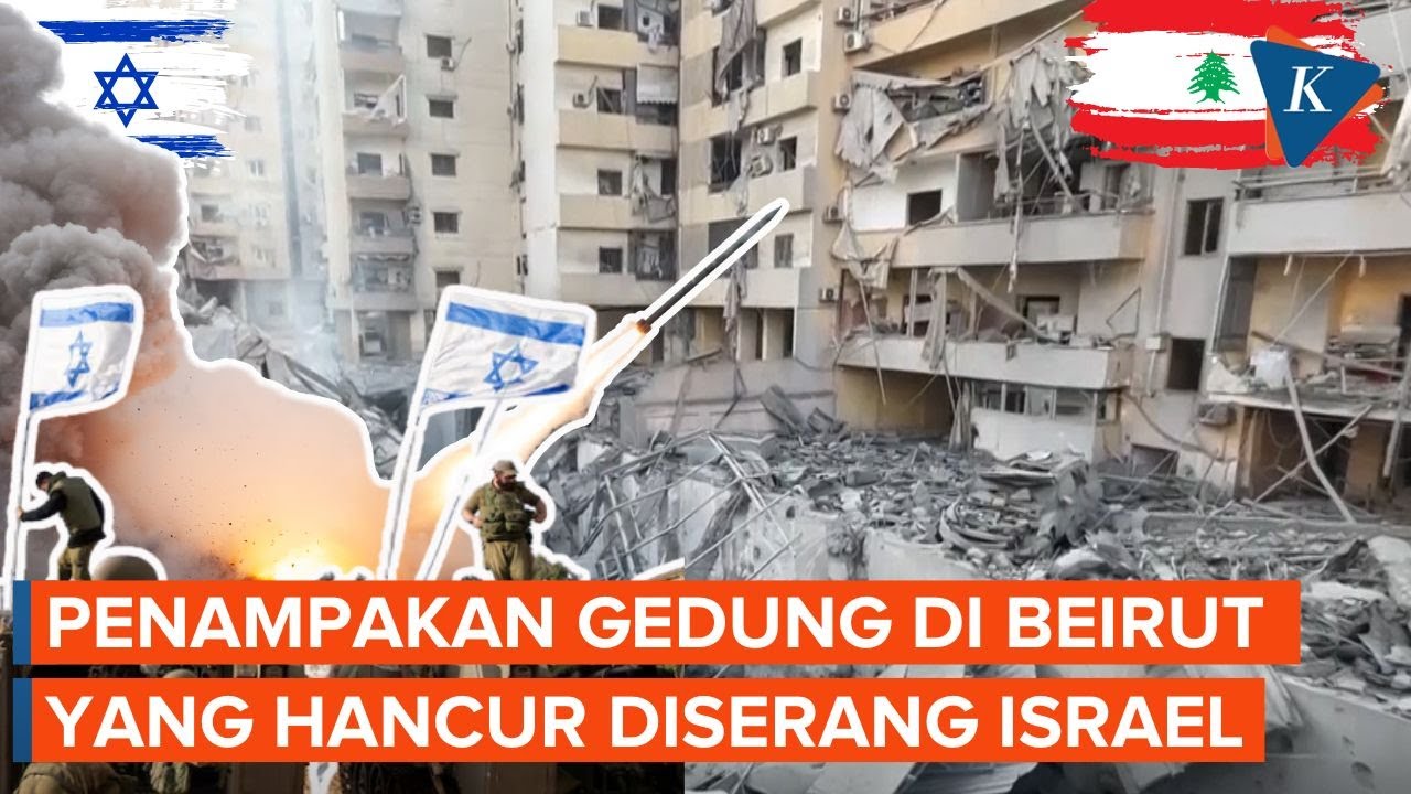 Penampakan Gedung di Pinggir Selatan Beirut yang Hancur Diserang Israel