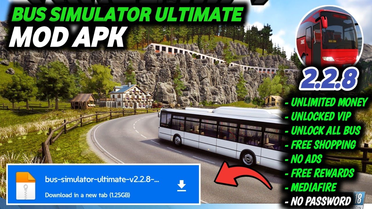 Unlocked VIP | Unlock All bus | Bus Simulator Ultimate Mod Apk | No PW
