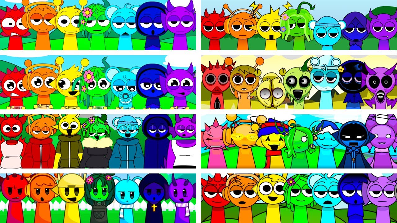 Incredibox Sprunki but RAINBOW COLORS in ALL Different Mods