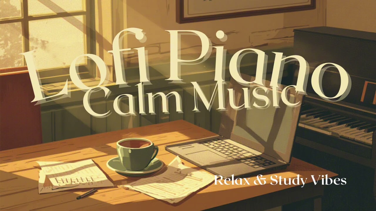 Lofi Piano Study Music ☕ Calm Background Music for Focus