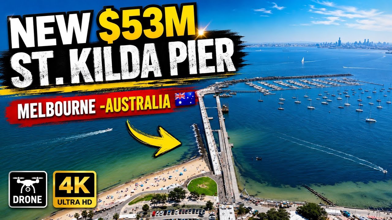 New  St.  Kilda Beach Pier Tour, Melbourne, Australia | Drone Photography