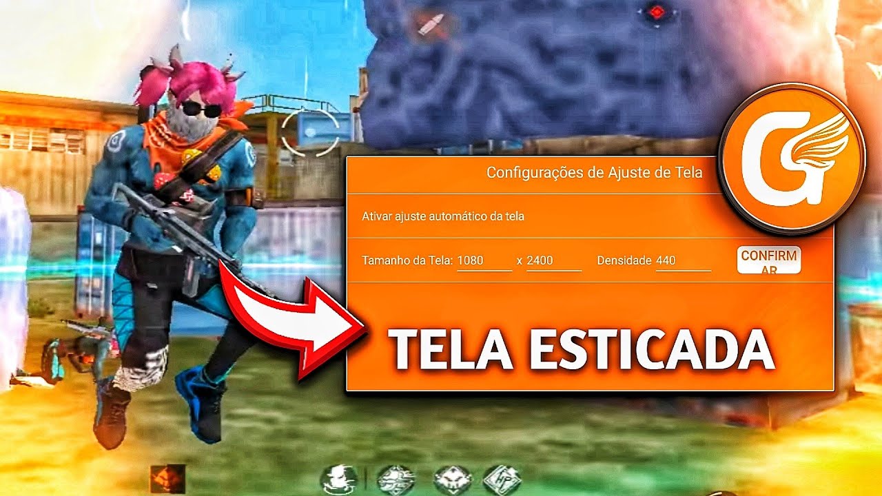 COMO ESTICAR A TELA DO FREE FIRE COM GG game Space!! novo bug da tela esticada
