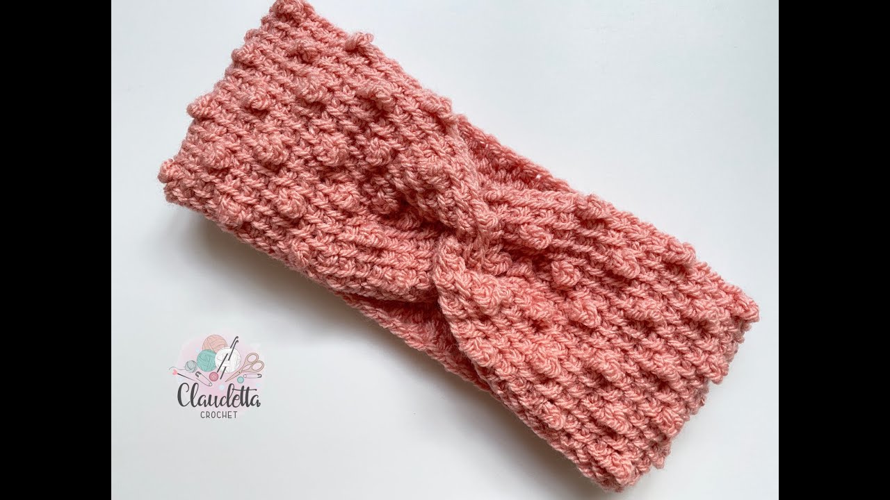 Tunisian Crochet Headband with Bobble Stitch – Easy Tutorial