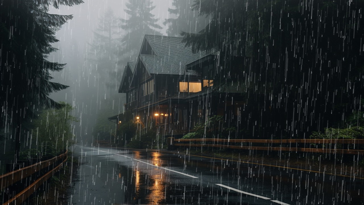 Rain Sounds For Sleeping - 99% Instantly Fall Asleep With Rain And Thunder Sound At Night, ASMR 205