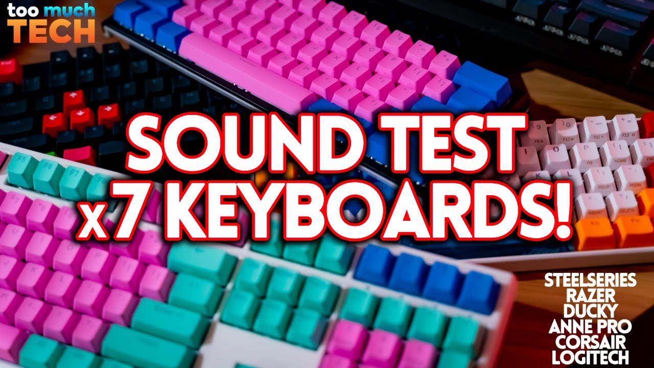 KEYBOARD COLLECTION SOUND TEST(ASMR) - STEELSERIES, DUCKY, RAZER, ANNE PRO II, CORSAIR, LOGITECH!