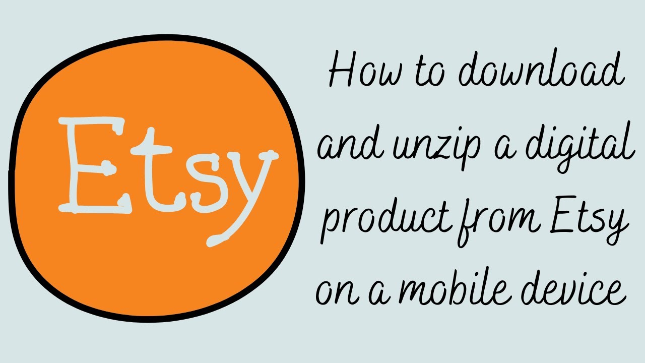 How to download and unzip a digital product from Etsy on a mobile device (iPhone & iPad)