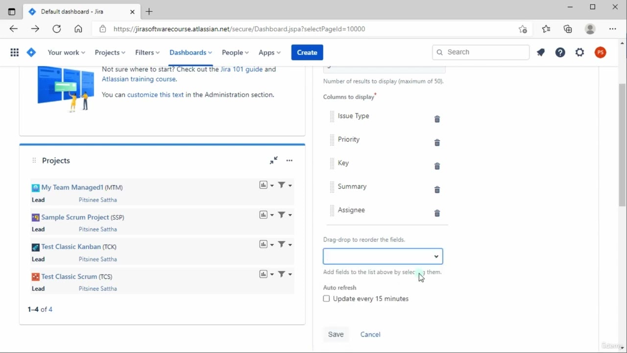 20. Creating Jira Dashboard