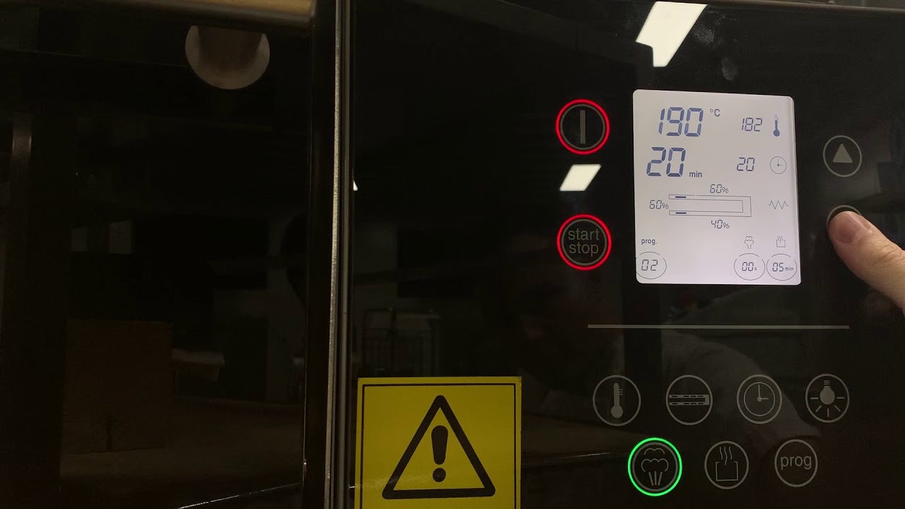 Salva Modular Deck Oven E-Advance Control Panel - Adjusting parameters whilst baking