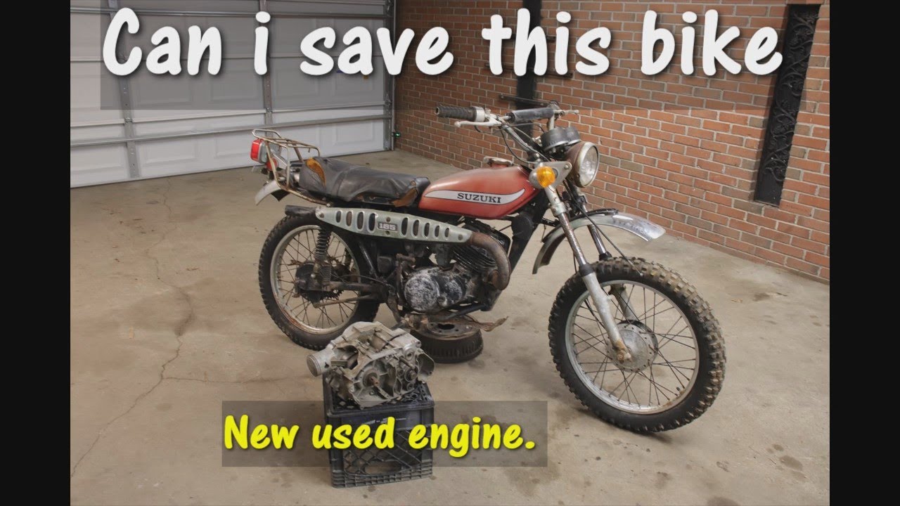 Rare Electric start Suzuki TC 185 dirt bike. Pt.3
