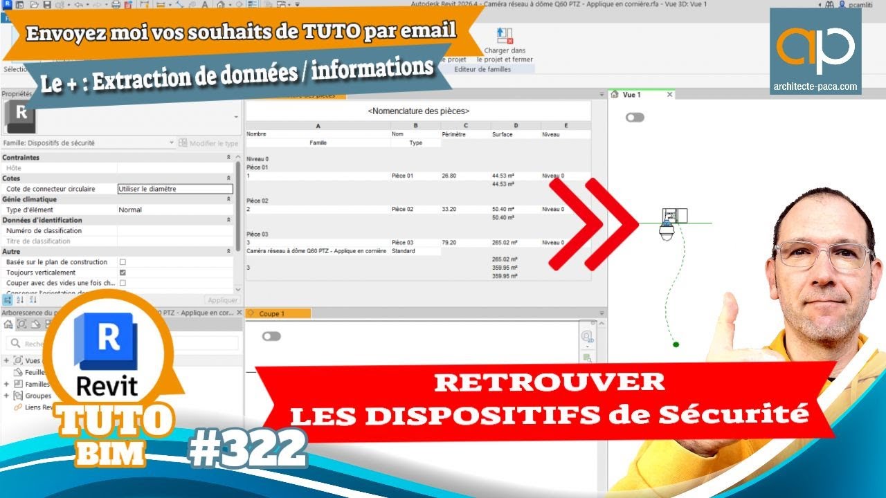 Retrouver les Dispositifs de Sécurité non visibles dans un projet - Tuto REVIT n°322