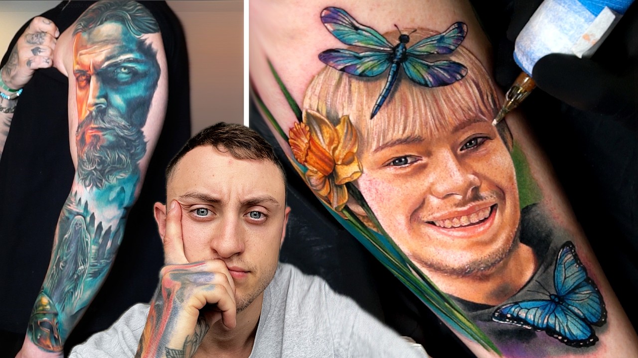 Tattooing a Memorial Portrait | Getting Laser Treatment | 3-day vlog
