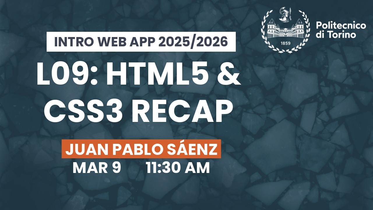 IWA 25/26 - L09: HTML5 & CSS3 Recap