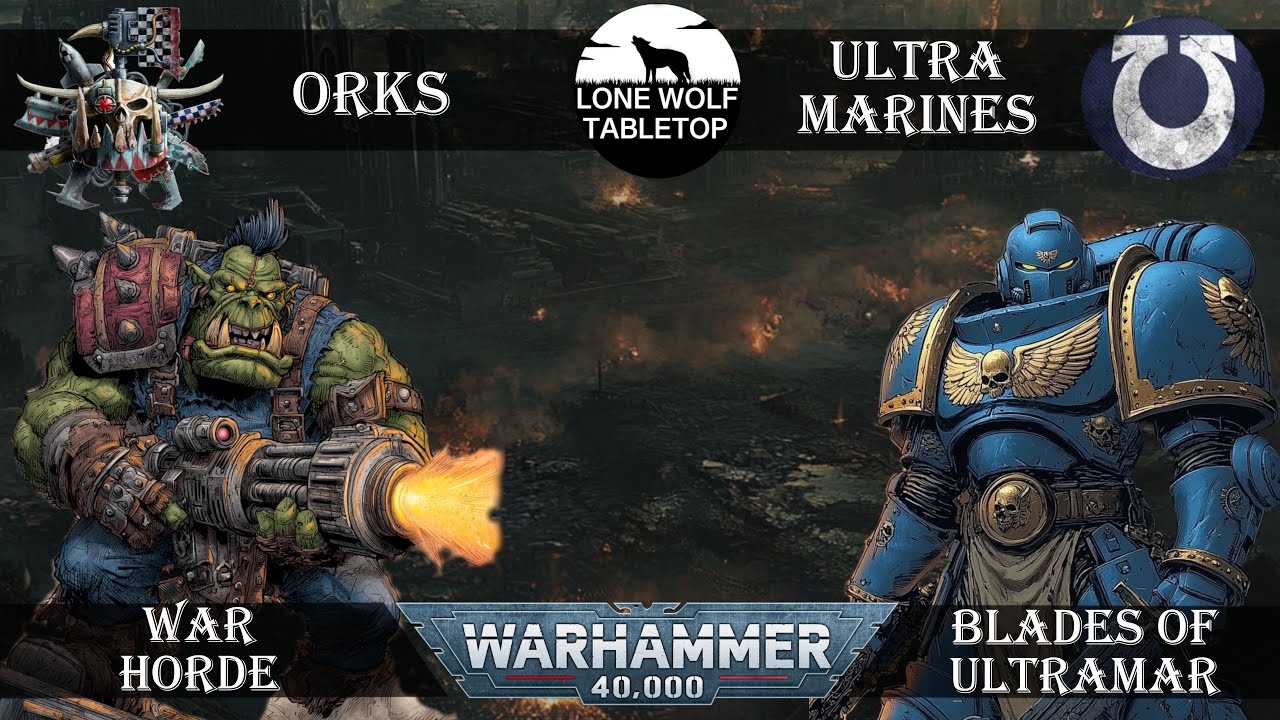 ORKS vs ULTRAMARINES - WH40K Battlereport #151 [GER/DE]