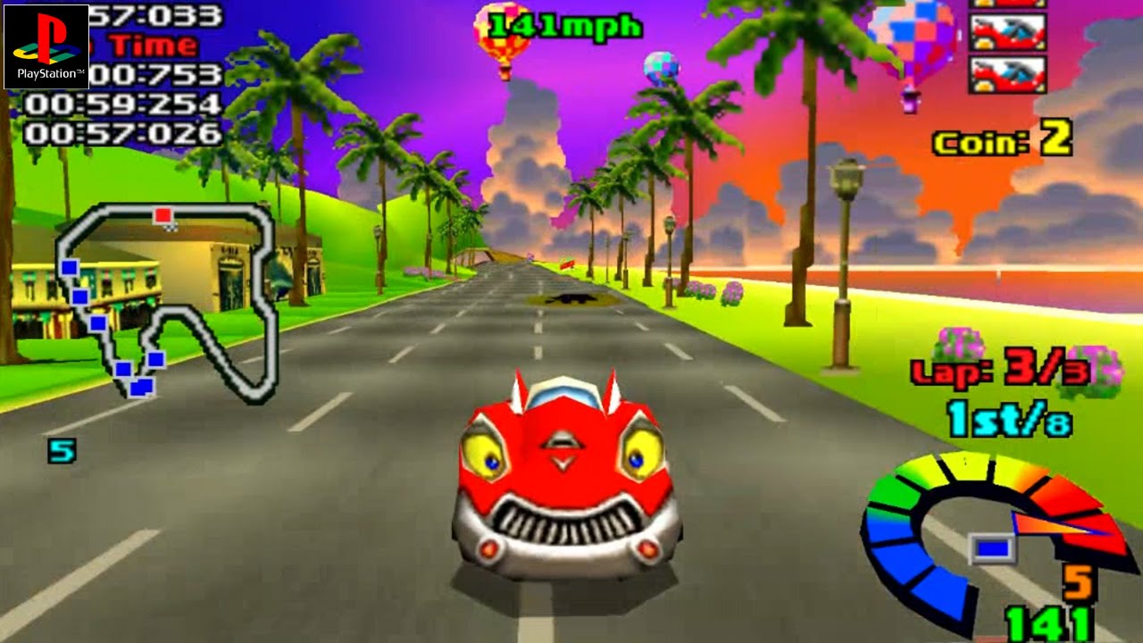 Motor Toon Grand Prix - Gameplay PSX / PS1 / PS One / HD 720P (Epsxe)