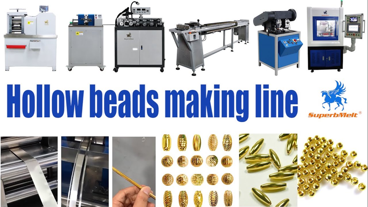 Gold beads making line to make jewelry gold silver hollow balls---SuperbMelt