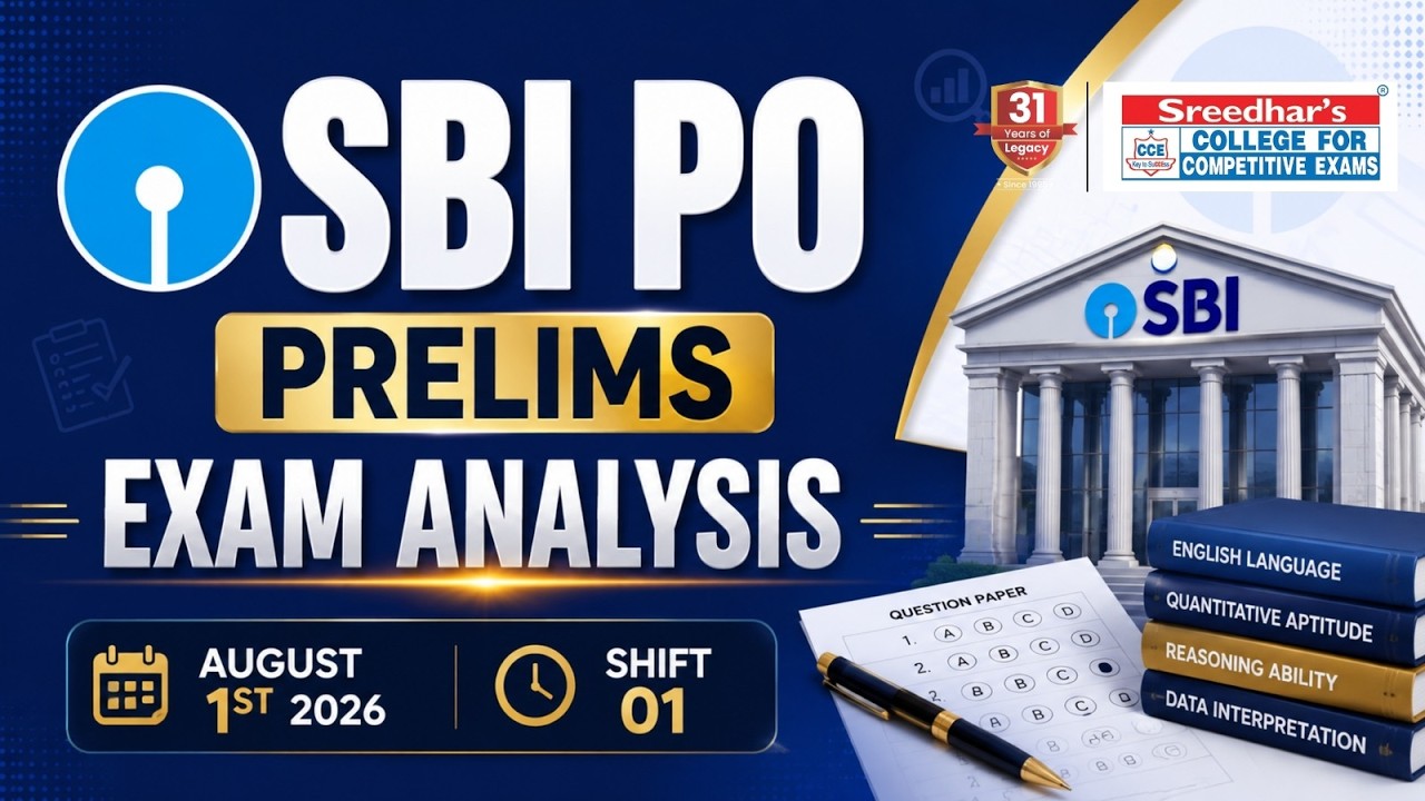 SBI PO 2026 Shift 1 Analysis | Exam Review, Difficulty Level & Good Attempts | Sreedhar's CCE