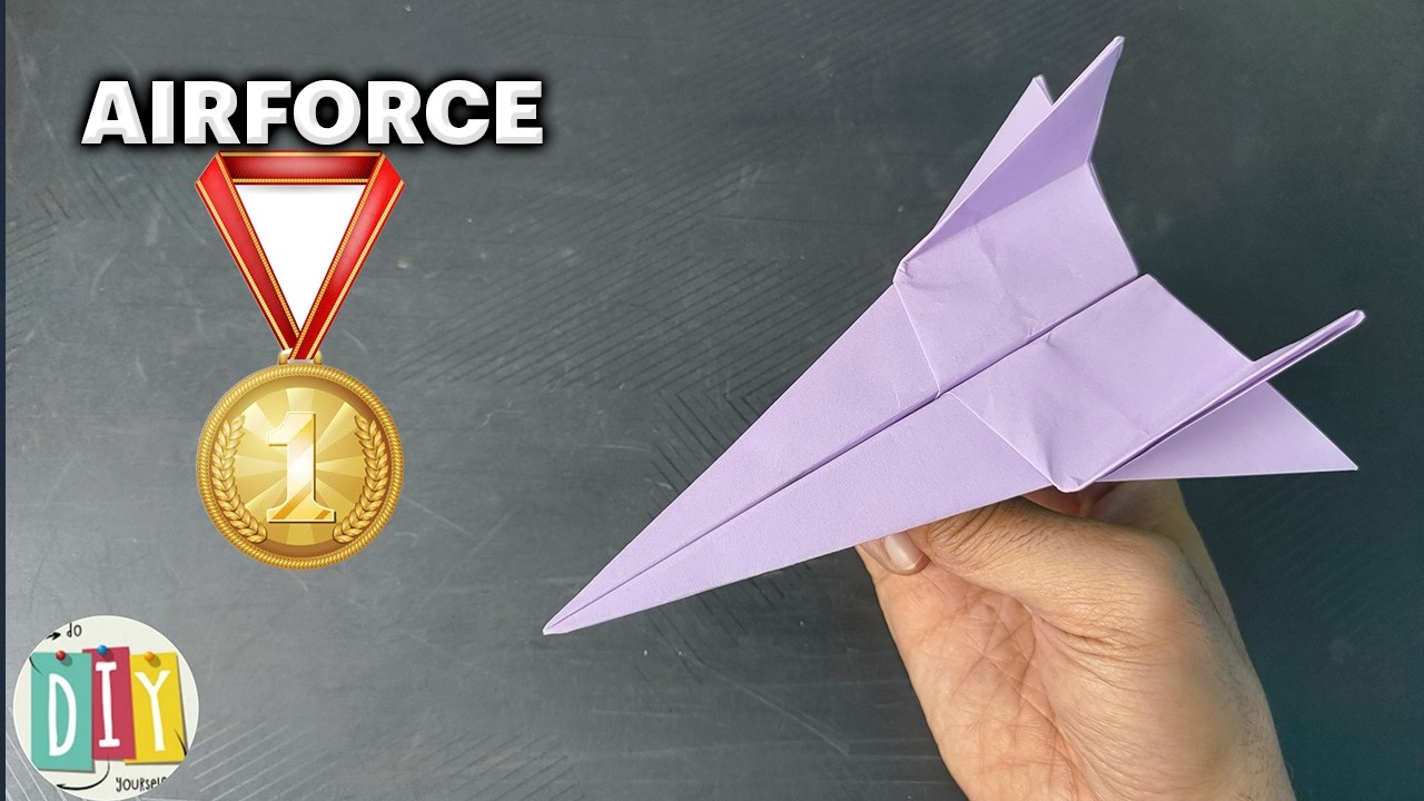 Origami Airforce Paper Airplane | Easy Tutorial!