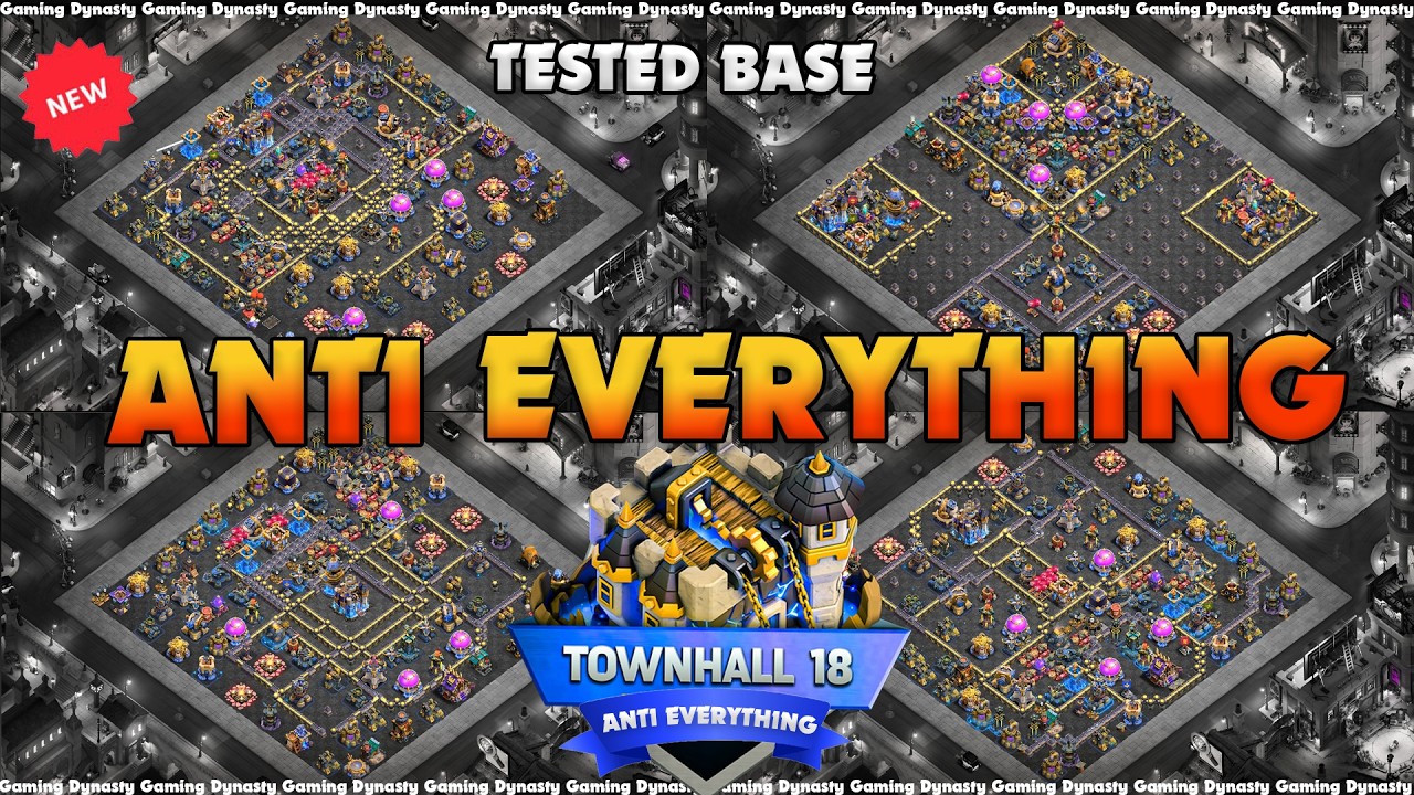 Top 10 Best Town Hall 18 Bases for 1 STARS ! With TH18 War Base Link (Clash of Clans)