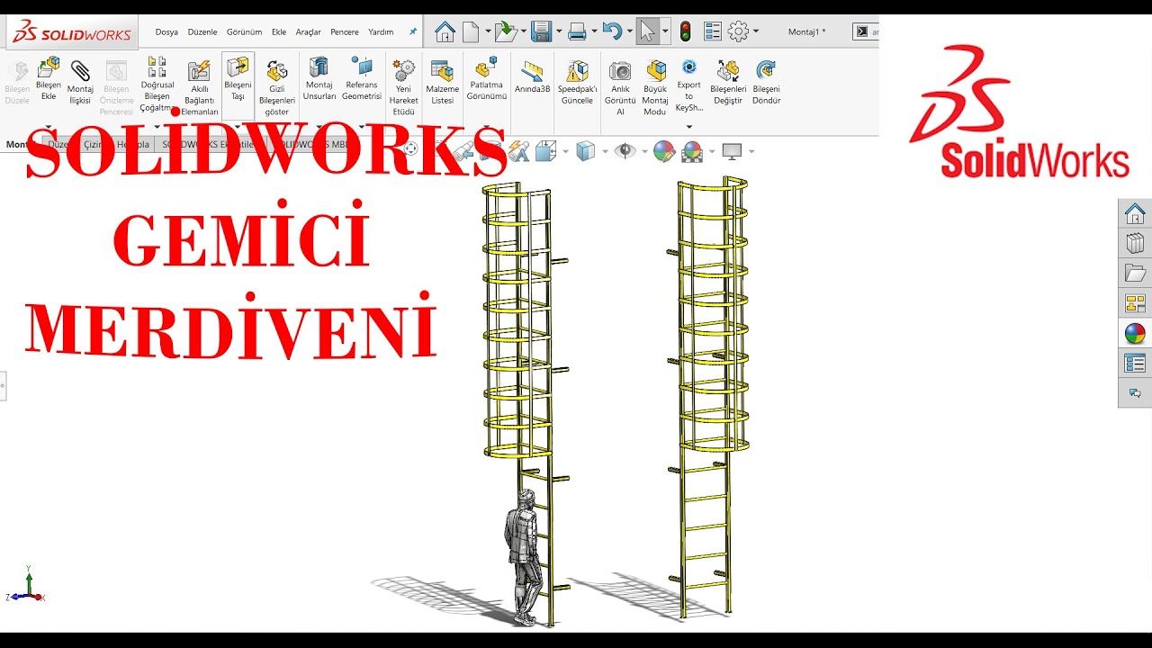 SOLİDWORKS GEMİCİ MERDİVENİ