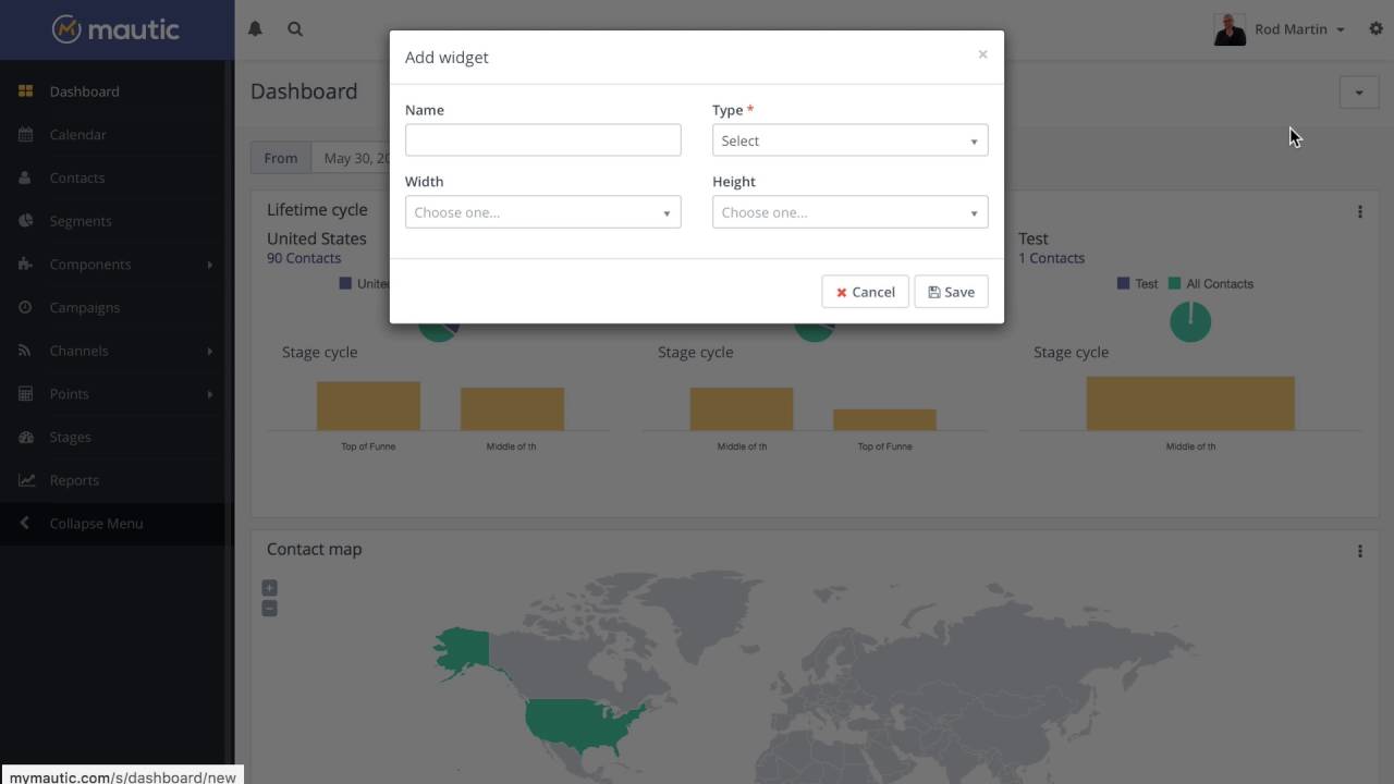 Mautic 2.0 Update - The Dashboard