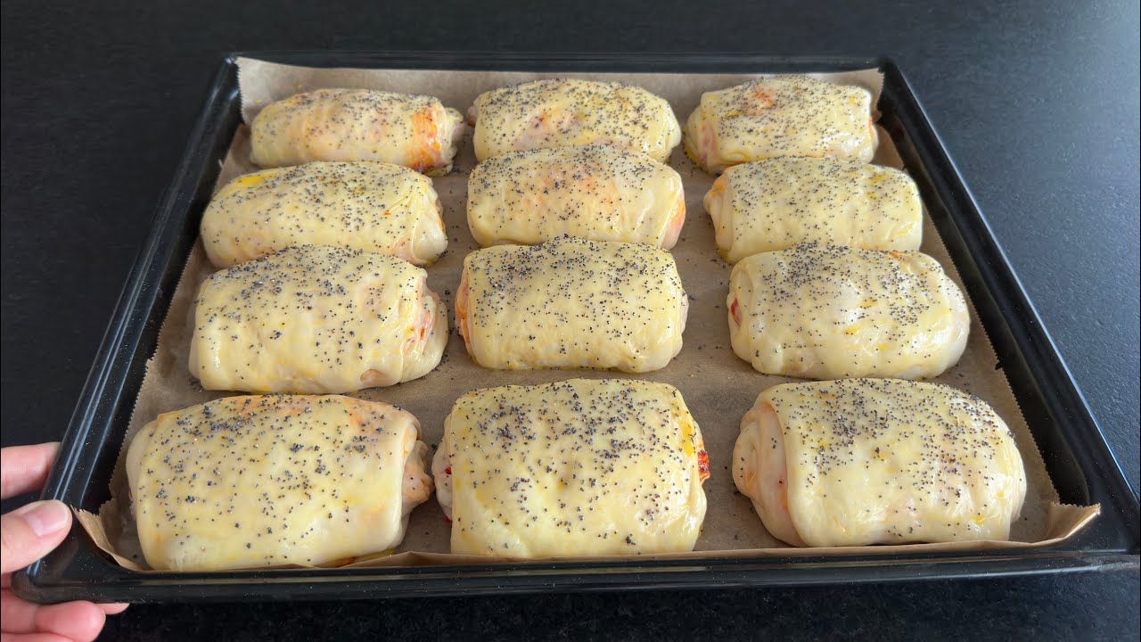 Вы будете готовить это каждый день 👌 Лучше, чем пицца‼️ Вкусные фаршированные булочки на завтрак, мя