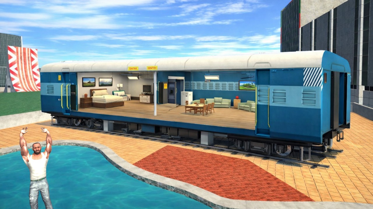Franklin Upgrade House into Train in Indian Bike Driving 3D