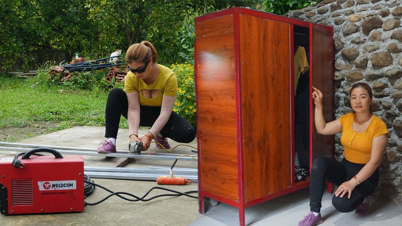 How to make a wardrobe from iron and corrugated iron - Skills using soldering iron - Building farm