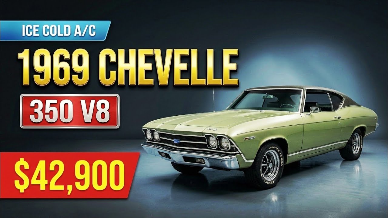 Chevrolet Chevelle 350 1969 года выпуска, кондиционер работает отлично, цена 42 900 долларов.