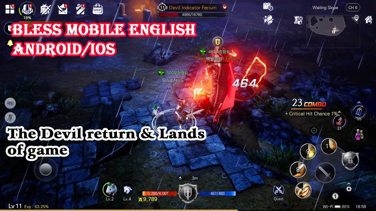 Bless Mobile English Android/ios ( The Devil return & Lands of game )
