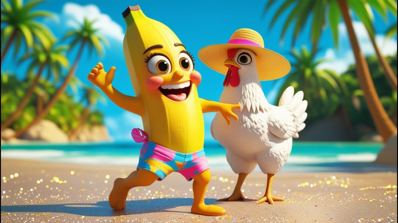 Chicken Banana Chicken Banana 🍌🐔 | Funny Kids Dance Song | Nursery Rhymes for Toddlers | Baby Songs