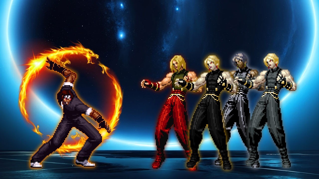 [KOF Mugen] Neo Kyo LV 2 Team Vs Bosses Adel Team