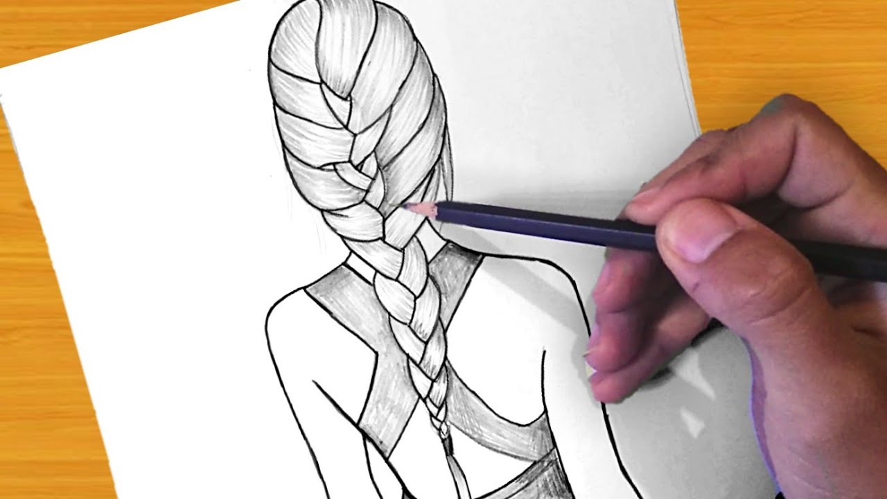 rasm banat sahl | رسم بنات سهل | تعليم رسم فتاة من الخلف