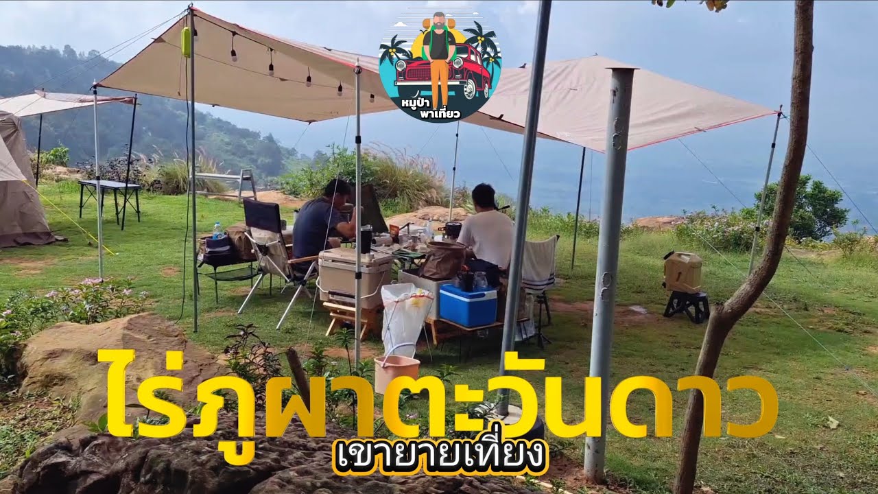 ไร่ภูผาตะวันดาว เขายายเที่ยง ลานกางเต็นท์ อยู่บนยอดเขา #หมูป่าพาเที่ยว #travel #camping  @moupaah
