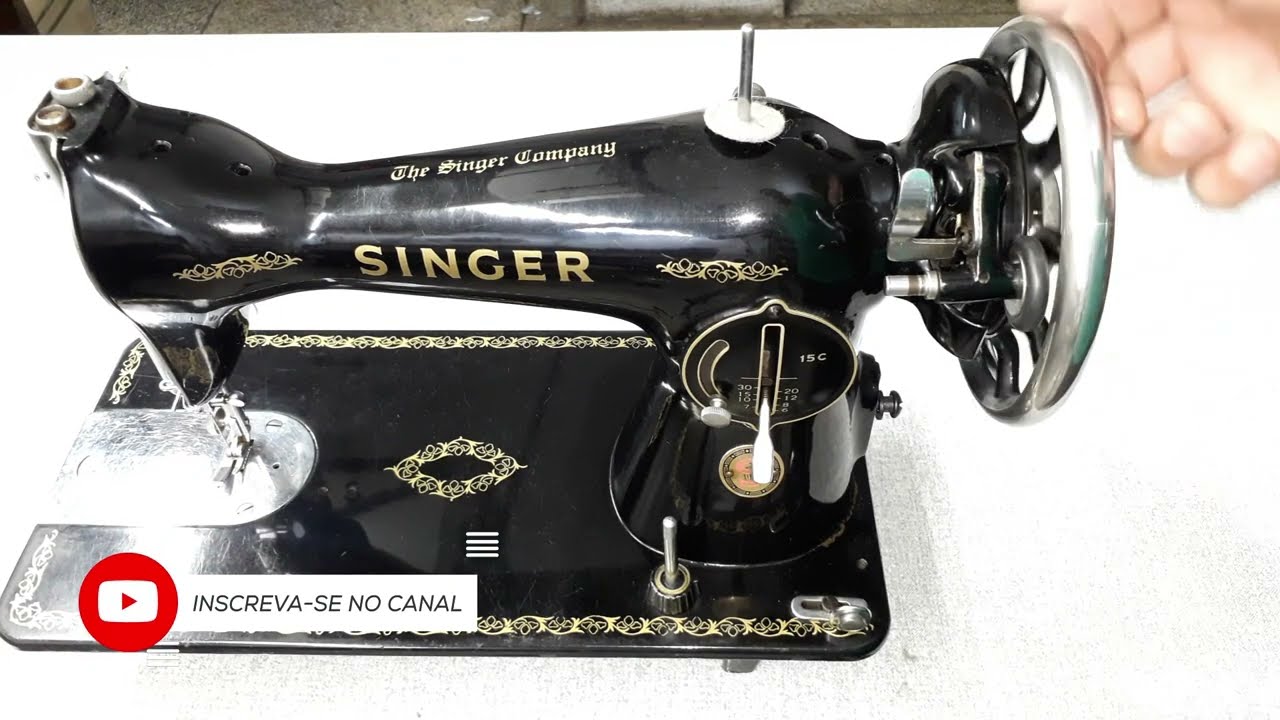 Como Colocar Óleo Singer Na Máquina Singer Antiga 15C 15-30 Ponto Reto
