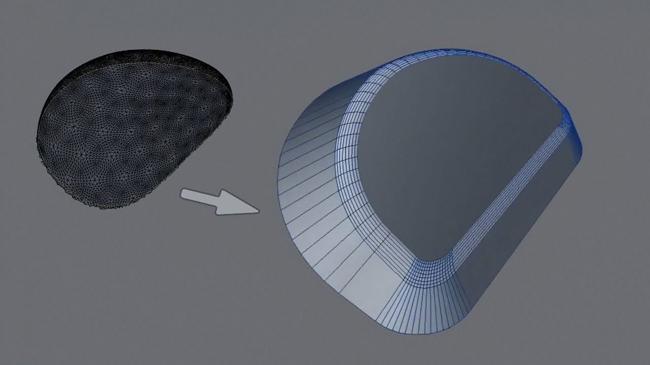 LightWave Model - CAD Scan - Lowres Retopo