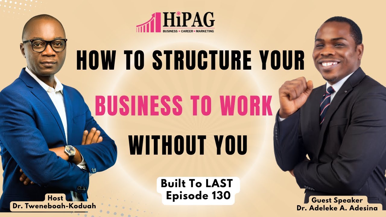 Build A Business Not A Job:How to structure your business   to work without You