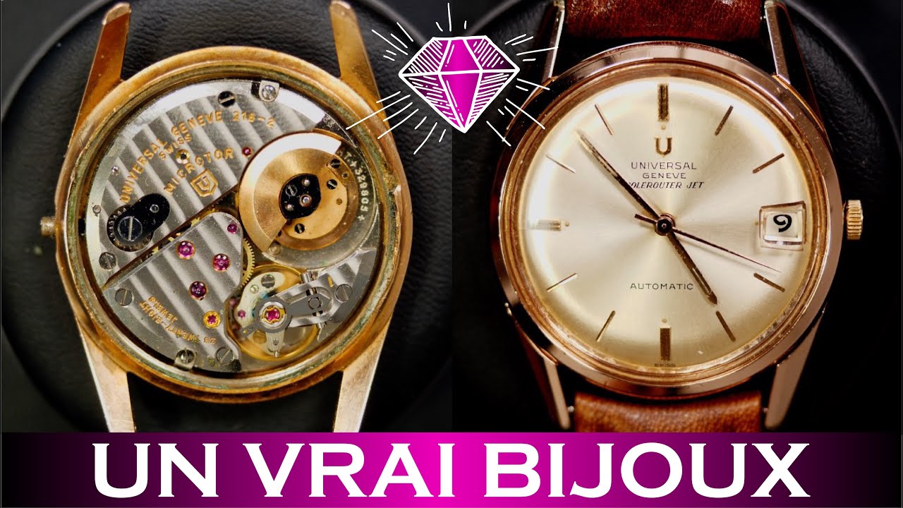 Restauration d'un Bijoux: Montre Vintage Universal Genève Polerouter Jet