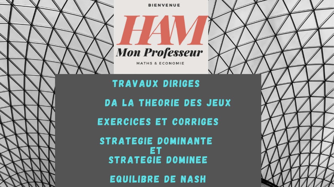 Equilibre stratégies pures : Stratégies dominantes et par élimination itérative de SD- suite