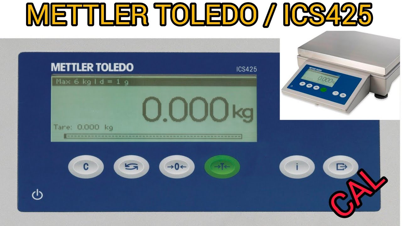 Ajuste Balanza Mettler Toledo Modelo: ICS425 Cambio de Unidad Weight Scale Calibration