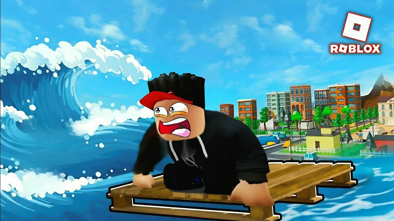 Surviving The Mega Tsunami In Roblox 😱 | Roblox Tsunami