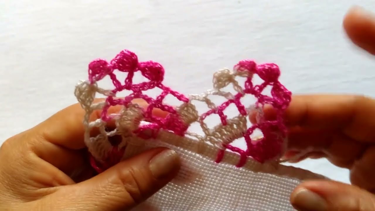 Puntilla num 730 sencilla y muy fácil para servilletas#fyp #crochet #arte #videos #tutorial