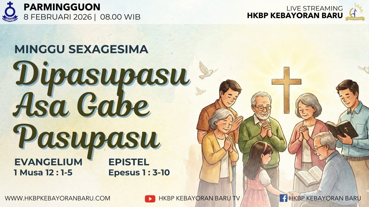 Ibadah Bahasa Batak Pagi, Minggu 08 Februari 2026, pkl 08.00 WIB