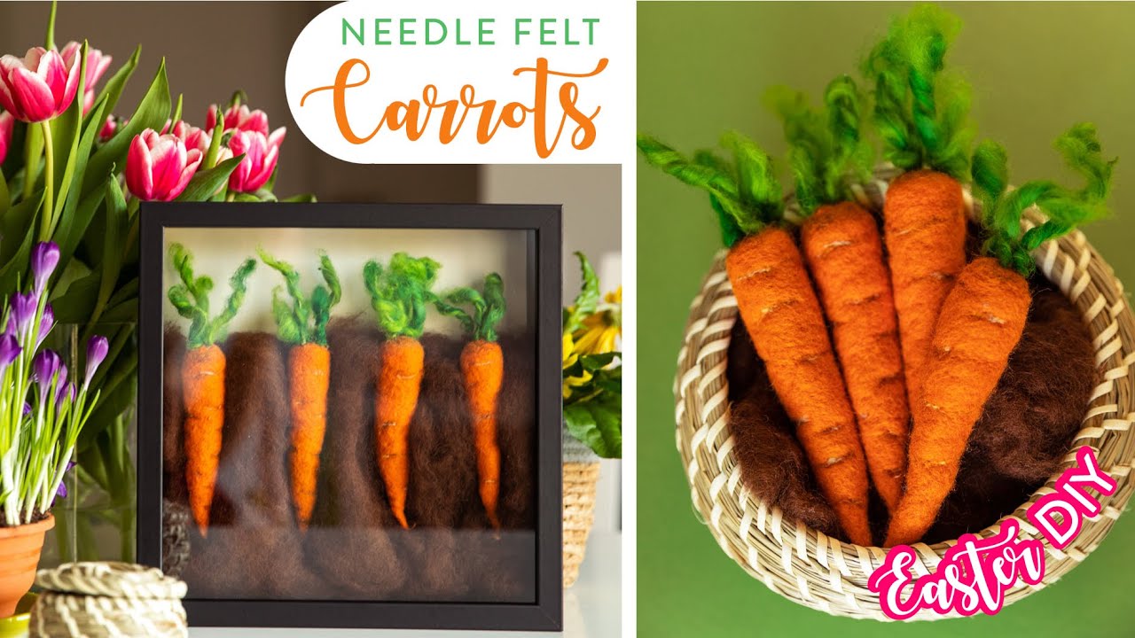 Carrot Needle Felting Tutorial | DIY Easter & Spring Decor | Easy Felting Project For Beginners