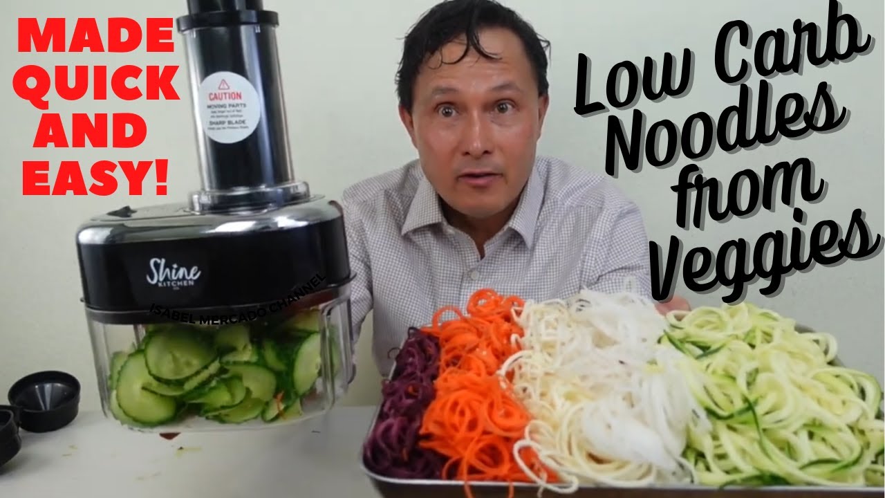 Easily Transform Vegetables into Noodles with the Shine Electric Spiralizer