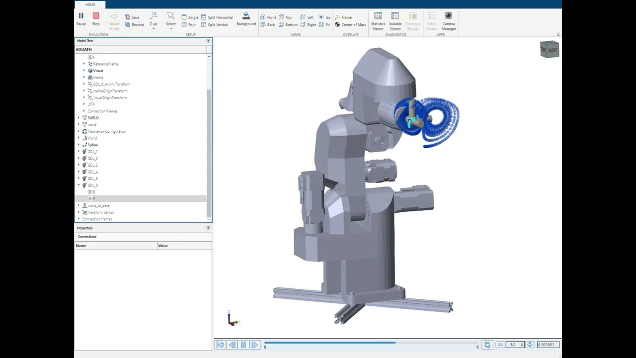 Multibody Explorer: Simulación 3 - Lorenz con orientación fija